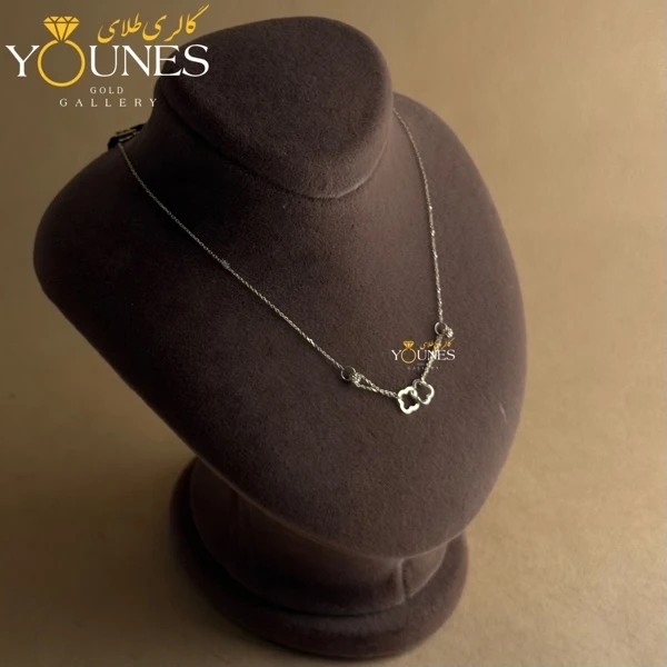 گردنبند طلا ونکلیف دو حلقه گوی